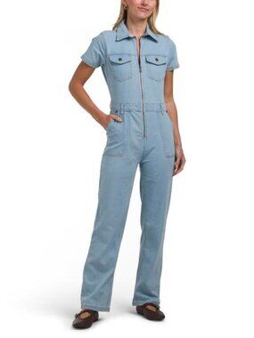 BEBE Denim Boiler Jumpsuit